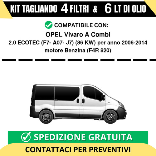 Tagliando per opel - vivaro, a