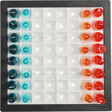 , MG3543, Gioco Di Scacchi Trasparenti LED, Scacchiera Illuminata, Pezzi Neri, B