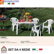 Set Tavolo Bianco in Resina