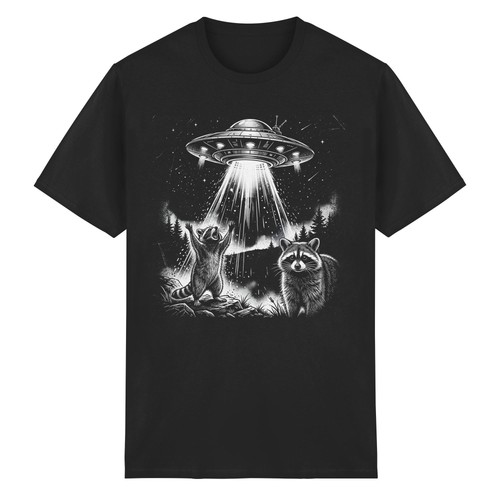 Maglietta ufo procione - maglietta,