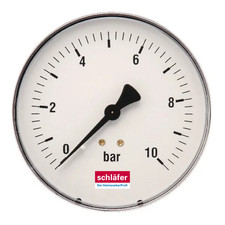 Manometro Pressione Acqua Aria 3/8 Scala 0-10 bar Idraulica per Impianti Termici