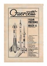 PUBBLICITÀ ADVERTISING WERBUNG ITALIAN CLIPPING 1963 QUERCETTI TOR FIREBALL MACH