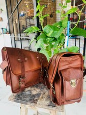 Borsa in pelle sella vera capra borse da moto vera vintage fatta a mano