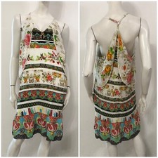 DESIGUAL Vestito abito bianco multicolore fantasia Tg EUR 44