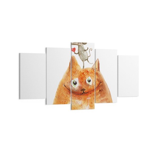 Quadro tela 160x85cm gatto - su,