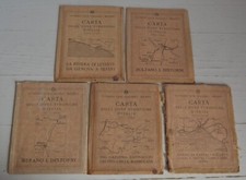 LOTTO CARTA DELLE ZONE TURISTICHE D'ITALIA TOURING CLUB ITALIANO 5 CARTE