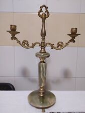 Candelabro In Onice E Metallo