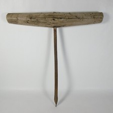 L095 ANTICO GRANDE SUCCHIELLO PUNTERUOLO TRIVELLA TRAPANO A MANO MANUALE 32 cm 