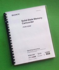 Manuale d'uso per videocamera Sony PXW X200 180 pagine con cover trasparenti!