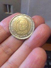 Moneta da 1 e 2 Euro emissione 2001 e 1999, Re Juan Carlos I,  Espana, Spagna.