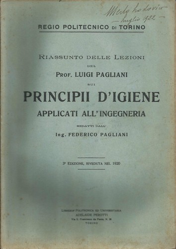 Pagliani principi igiene - pagliani:, di
