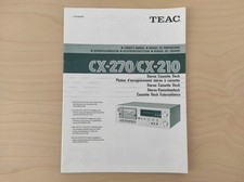 Teac 270 210 user manual - cx-210,