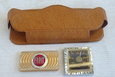 MK   portaocchiali per Fiat 500 con termometro e badge Fiat tutti magnetici