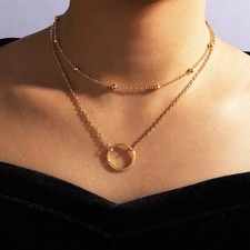 Collana doppio strato placcata