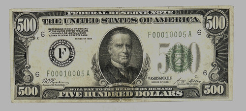 Banconota 500 dollari 1928 - dollari,