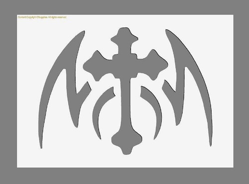 Stencil mylar croce gotica - mylar,