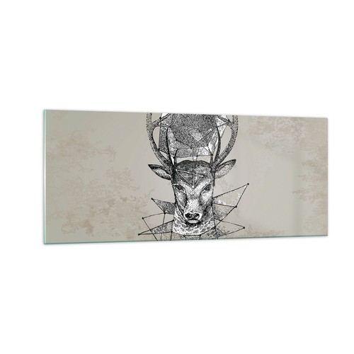 Quadro vetro 100x40cm cervo - quadro,