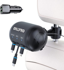 Multi Sedile Posteriore Retrattile Auto 3 in 1 36W Stazione di Ricarica Auto Box Compatibile con