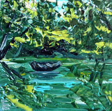 Dipinto a olio originale fiume