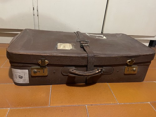 Antica valigia cartone e - valigia,