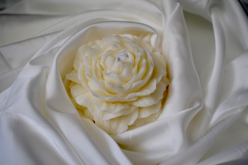 Candela flower cera soia - di,