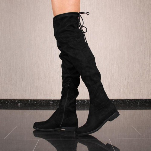Stivali overknee piatto - stivali,