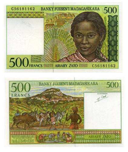 Madagascar 500 francs - madagascar,