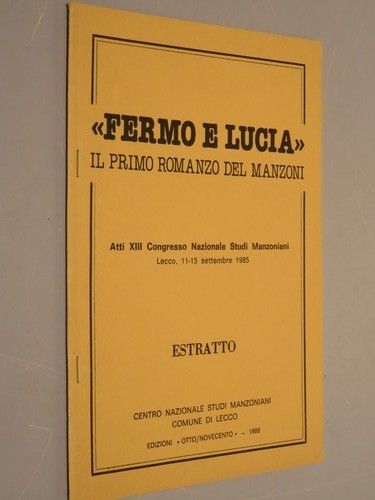 Fermo lucia primo romanzo - e,