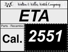 NOS [ 1X ] ETA Cal. 2551 spare