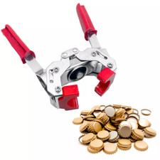 Tappatrice Manuale Bottiglie Birra Vino Tappi Corona 26mm 29mm e Set 100 Tappi