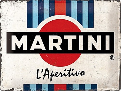 Martini insegna metallo incisa - insegna,