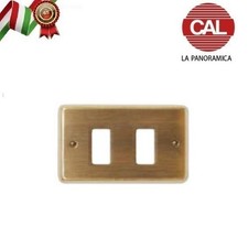 PLACCA 2P OTTONE BRONZO