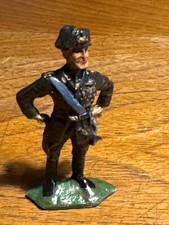 Soldatino in piombo Germany’30-Mussolini in divisa nera mani sui fianchi