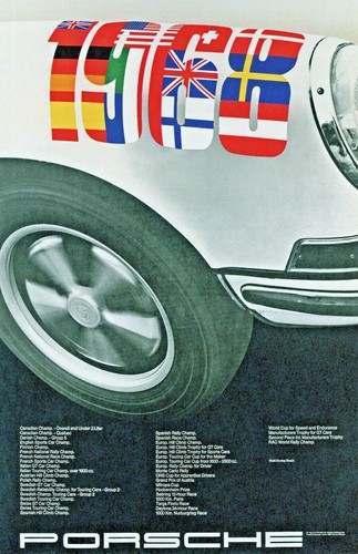 Fantastico poster porsche - poster, 1968