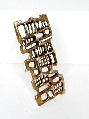 Spilla modernista bronzo david - bronzo,
