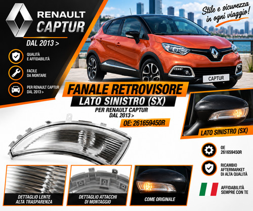 Fanale retrovisore sinistro - sinistro, sx