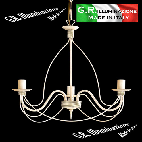 Lampadario ferro battuto - ferro,