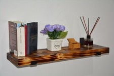 Mensola in legno bruciato