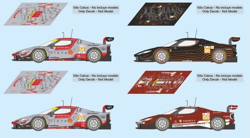 Decals ferrari 296 gt3 - gt3, mans