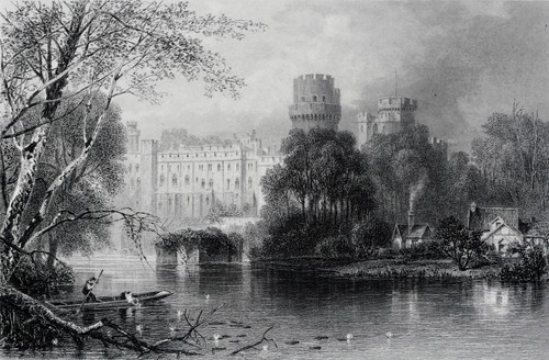 Castello warwick 1850 fiume - warwick,