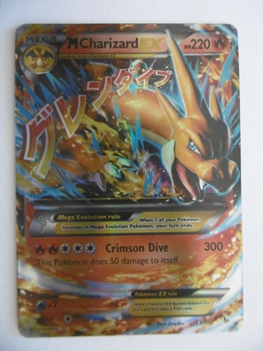Carte pokemon charizard - m, ex