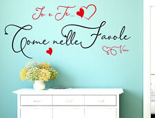 Adesivi murali vasco rossi io e te wall stickers Frasi decorazione da parete