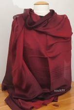 Sciarpa seta rossa dip dye