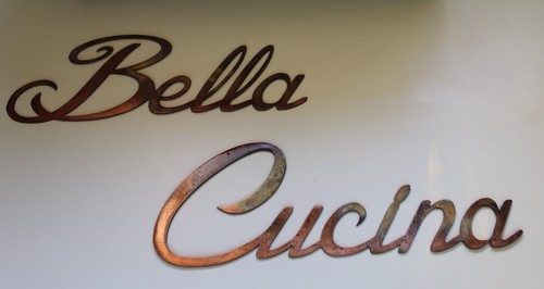 Bella cucina parole metallo - bella,