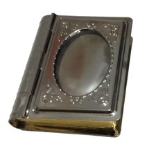 Lotto 30 scatole metallo minuteria bigiotteria a libro