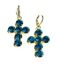 Orecchini CrocI Zirconi Color