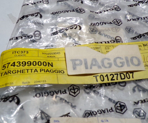 Targhetta piaggio per - targhetta,