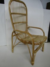 POLTRONA  VIMINI RATTAN SCHIENALE ALTO CM 110  IN CANNE MANAO 
