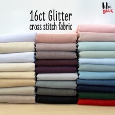 Tessuto punto croce glitter 16