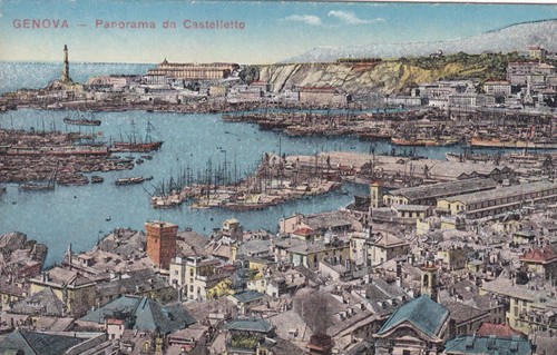 Cartolina genova panorama - cartolina,